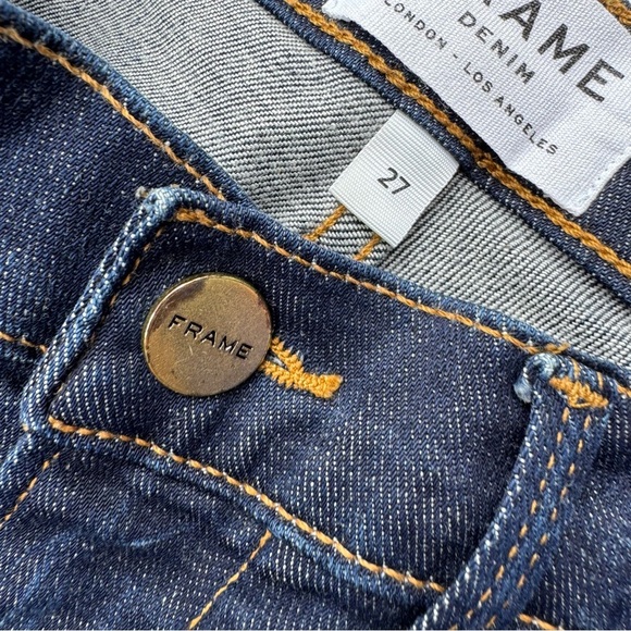 Frame Franklin Le High Straight Denim Indigo Jeans - Picture 8 of 12